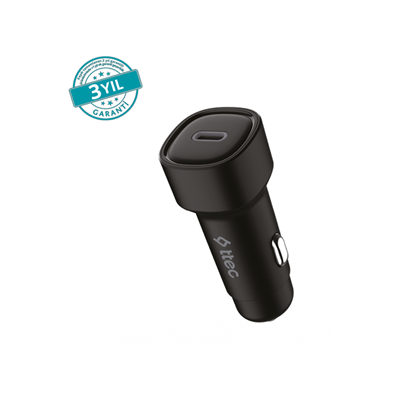 2CKP01S ttec SmartCharger PD 30W Araç Hızlı Şarj Aleti Siyah