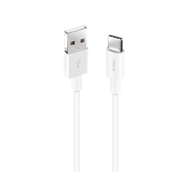 2DK12B ttec USB-A - USB-C Şarj Kablosu Beyaz