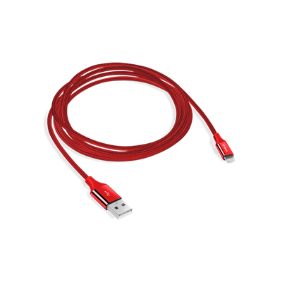 2DK16K ttec AlumiCable USB-A - Lightning Şarj Kablosu Kırmızı