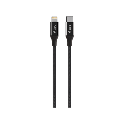 2DK41S ttec AlumiCable USB-C - Lightning Hızlı Şarj Kablosu 150cm Siyah