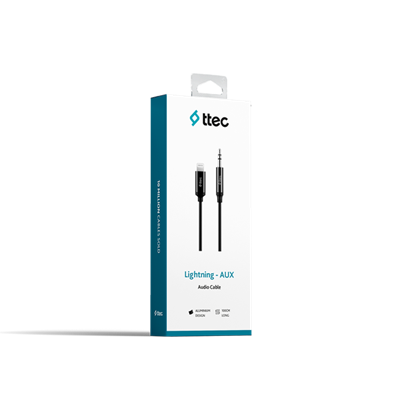 2DK42S ttec Aux - Lightning Ses Kablosu 100cm Siyah