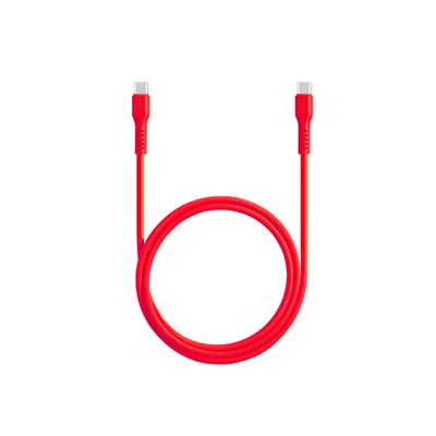 2DK59NK ttec USB-C - USB-C 120cm 60W PD/QC Hızlı Şarj/Data Kablosu Neon Kırmızı