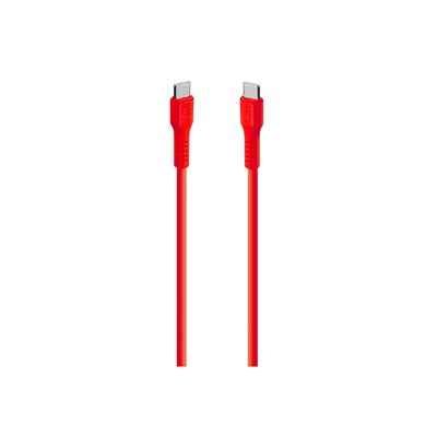 2DK59NK ttec USB-C - USB-C 120cm 60W PD/QC Hızlı Şarj/Data Kablosu Neon Kırmızı