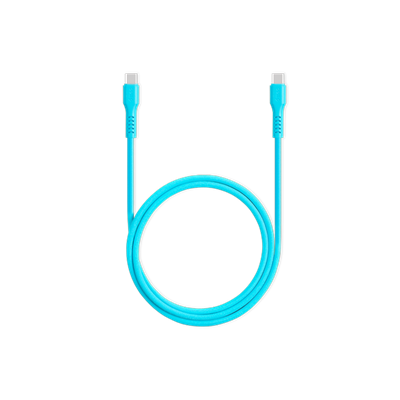 2DK59NM ttec USB-C - USB-C 120cm 60W PD/QC Hızlı Şarj/Data Kablosu Neon Mavi