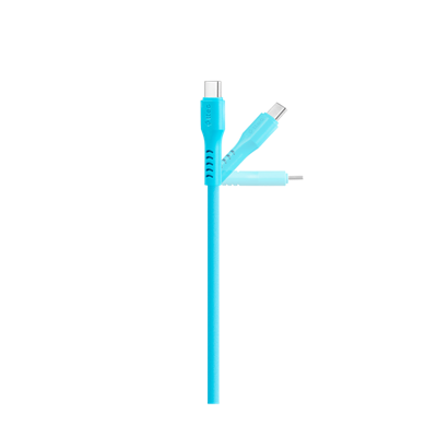 2DK59NM ttec USB-C - USB-C 120cm 60W PD/QC Hızlı Şarj/Data Kablosu Neon Mavi