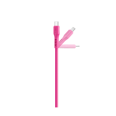 2DK59NP ttec USB-C - USB-C 120cm 60W PD/QC Hızlı Şarj/Data Kablosu Neon Pembe