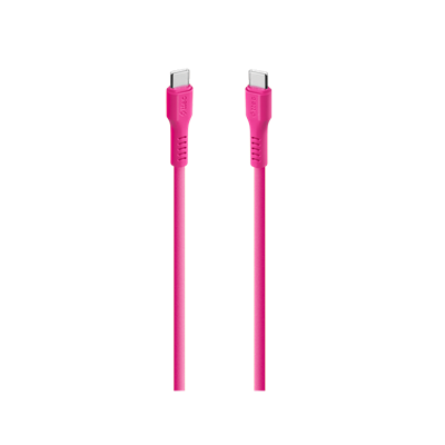 2DK59NP ttec USB-C - USB-C 120cm 60W PD/QC Hızlı Şarj/Data Kablosu Neon Pembe