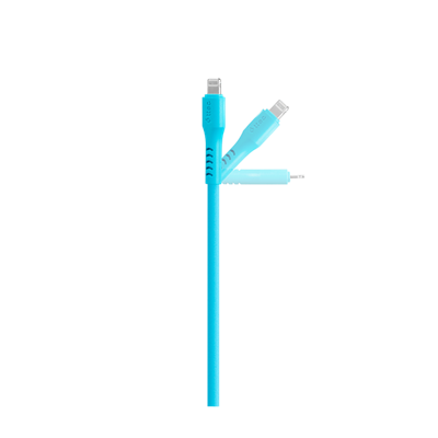 2DK60NM ttec USB-C - Lightning Hızlı Şarj Kablosu 120cm Neon Mavi