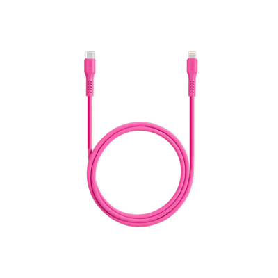 2DK60NP ttec USB-C - Lightning Hızlı Şarj Kablosu 120cm Neon Pembe