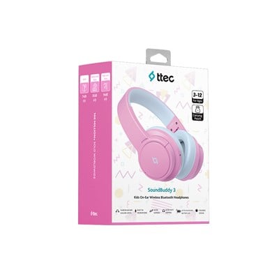 2KM171BP ttec SoundBuddy 3 Kulaküstü Kablosuz Bluetooth Çocuk Kulaklığı Balerin Pembesi