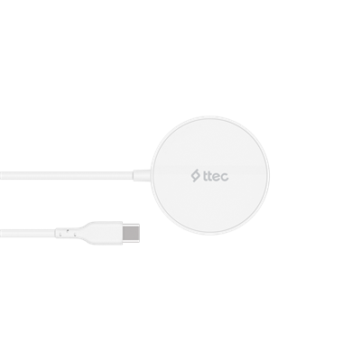 2KS29B ttec AirCharger M+ MagSafe Uyumlu Kablosuz Şarj Aleti Beyaz