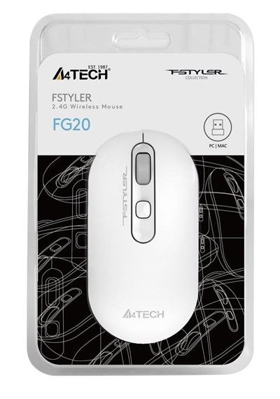 A4 Tech Fg20 Beyaz Nano Kablosuz Optik 2000 Dpi Mouse