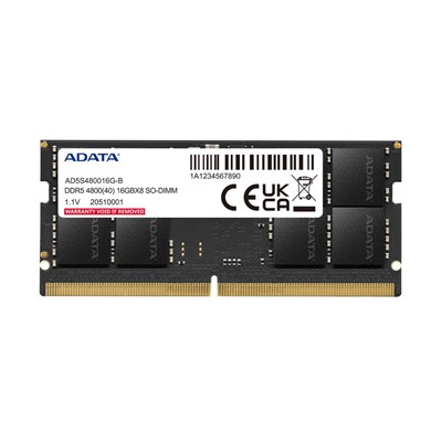 Adata 16GB DDR5 CL40 4800MHz 262Pin 1.1V Notebook Ram