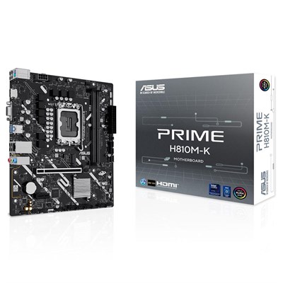 Asus Prime H810M-K 6400MHz DDR5 Soket LGA1851 M.2 HDMI VGA mATX Anakart