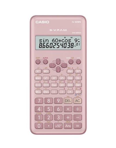 Casio FX-82MS-2-PK-W-DTF Versiyon Bilimsel Pembe Fonksiyonlu Hesap Makinesi