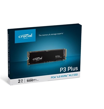 Crucial 2TB P3 CT2000P3PSSD8 Plus 3D NAND GEN4 NVMe PCIe M.2 SSD (5000-4200 MB-s)