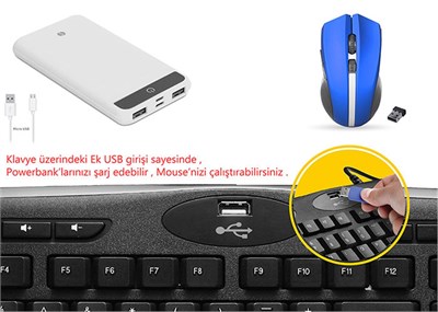 Everest KB-799 Siyah Usb 1- Hub Q Multimedia Klavye