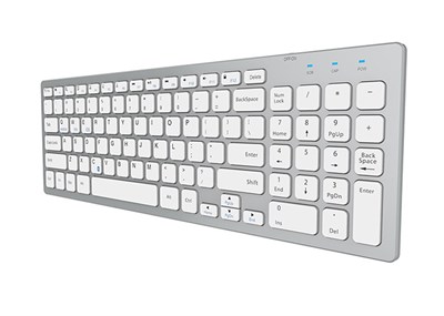 Everest KB-80W Beyaz-Gümüş 2.4Ghz Ultra İnce Q Mac-Win-Android-Ios Uyumlu Kablosuz Klavye