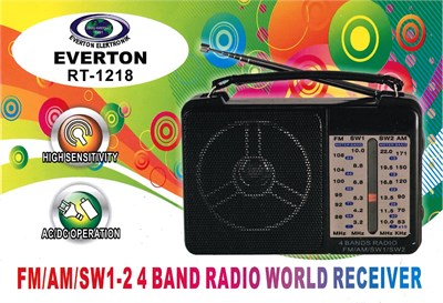 Everton RT-1218 USB-SW1-SW2-FM-AM Nostaljik Radyo Şarjlı