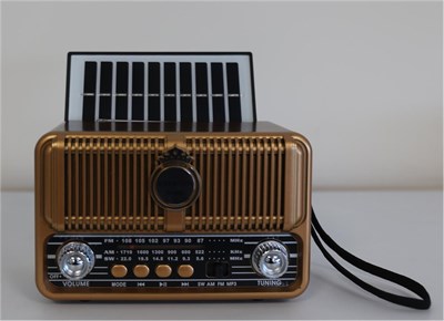 Everton Rt-660  Bluetooth Fm-Usb-Tf-Aux Şarjlı Nostaljik Radyo Solar (Güneş Panelli)