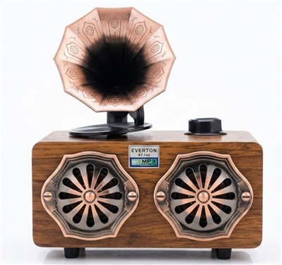 Everton Rt-744  Bluetooth Fm-Usb-Tf-Aux  Şarjlı Nostaljik Radyo