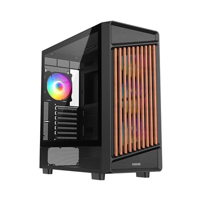 FAZEON F19 750W 80PLUS BRONZE 4x120mm ARGB Fanlı ATX Siyah Bilgisayar Kasası