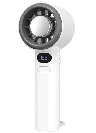 Feny FN-F40 Beyaz Kademeli Ultra Sessiz Led Göstergeli Şarjlı 1800Mah Turbo Mini El Fanı