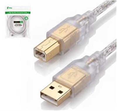 Feny FN-U3015 USB2.0 AM-BM Şeffaf 100 yüzde  Bakır Pri·nter Yazıcı Kablosu 1.5M