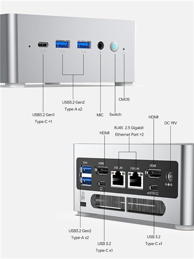 GMKtec Minisforum NAB6 Lite Intel İ5 12600H 32GB DDR4 1TB M2 SSD WiFi + BT Win11 Pro Mini PC