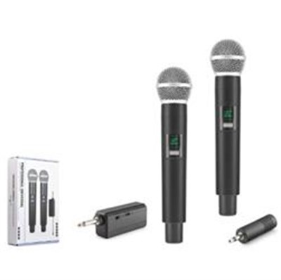 HADRON HDX2802 UHF Kablosuz 2 Mikrofonlu Set 6.35 mm Siyah