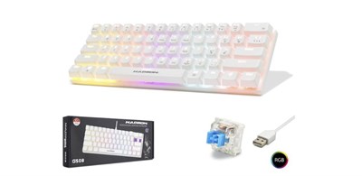 Hadron G508B Kablolu Oyuncu Mini Klavye Mekanik Blue Switch Rgb Q Beyaz