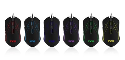 Inca CHASCA Img-039t 3200Dpı  Örgülü 6 Led RGB SOFTWEAR- SİLENT Gaming Mouse (1,65Mt Örgülü Kablo)