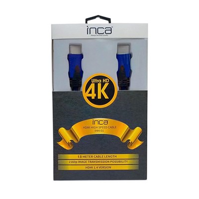 Inca IHH-01 HDMI To HDMI 1.8mt Örgülü 2160P ve 1080P FULL HD  yüzde 100 Bakır malzeme