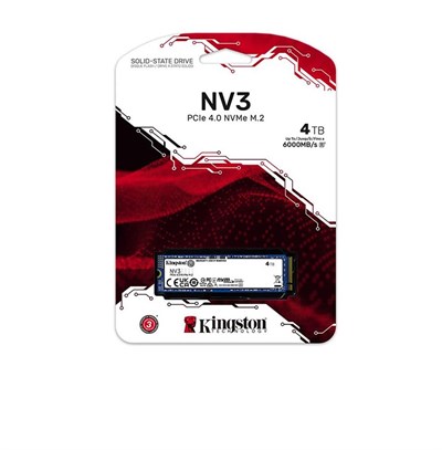 Kingston 4TB NV3 SNV3S-4000G 6000-5000MB-s PCI-Express 4.0 M.2 2280 Ssd Disk