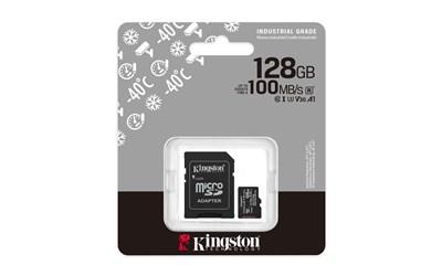 Kingston SDCIT2-128GB 128GB microSDXC Industrial C10 A1 pSLC Card + SD Adapter Hafıza Kartı