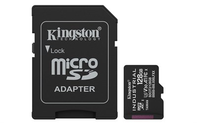 Kingston SDCIT2-128GB 128GB microSDXC Industrial C10 A1 pSLC Card + SD Adapter Hafıza Kartı