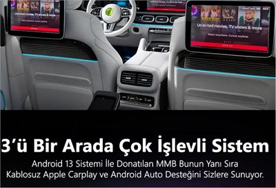 MMB WJAN-Q4W-HD MAX 4.0 Android 13, 8+128GB, HDMI Output  Kablosuz-Wireless CarPlay
