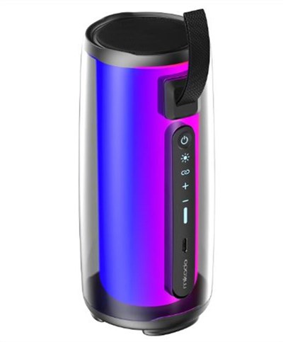 Mikado MD-17BT Capella Siyah 10W 1 RGB Mikrofonlu   Kart-Aux-Usb TWS 1800 mAh Bataryalı Speaker
