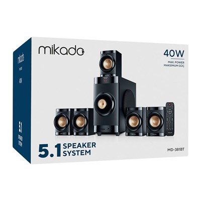 Mikado MD-381BT 5+1 Usb -Sd - Fm Destekli Multimedia Bluetooth Speaker Kumandalı
