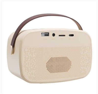 Mikado MD-57BT Endless 5W Bej TF + USB + AUX + BT Destekli 2 Wireless Karaoke Mikrofon 1200mAh