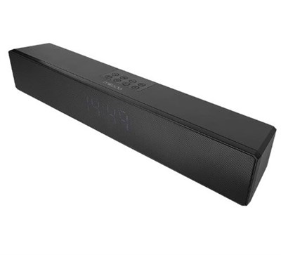 Mikado MD-SBT27 Siyah 10W 2400mAh BT,RGB,Alarm,Clock,TF Card Type-C,USB Soundbar Speaker