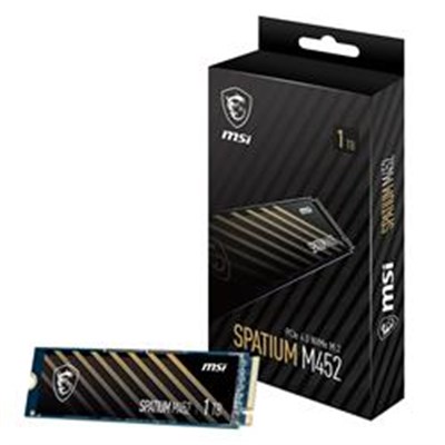 Msi 1TB Spatium M452 3600-3100MB-s PCIe Gen 4.0 NVMe M.2 SSD Disk