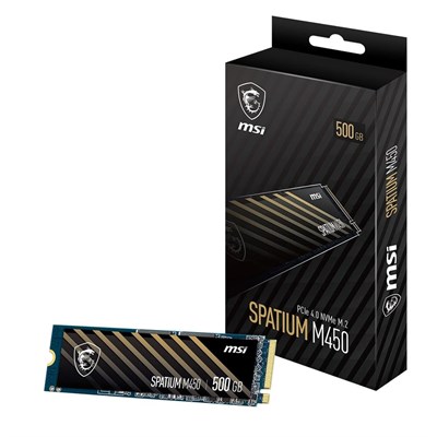 Msi 500GB Spatium M450 V1 NVMe PCIe Gen4 x4 Okuma 3000MB – Yazma 2000MB M.2 SSD Disk