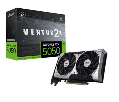 Msı GeForce RTX5050 Ventus 2X OC 8G 8GB GDDR6 128 Bit DLSS 4 Ekran Kartı