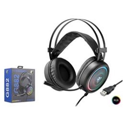 NODAR G882 USB RGB 7.1 Surround Over-Ear Mikrofonlu Gaming Kulaklık Siyah