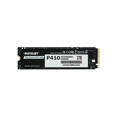 Patriot 1TB  P410 PCIe Gen4 x4 (NVMe 1.4) M.2 2280 R-5000 W-4500 (P410P1TBM28H) Ssd Disk
