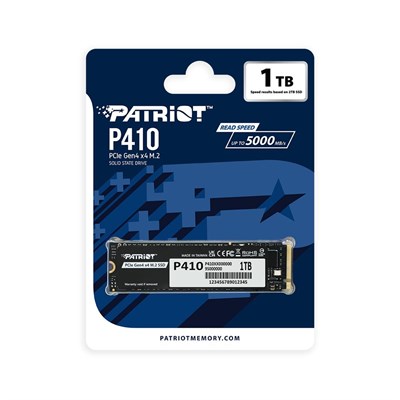 Patriot 1TB  P410 PCIe Gen4 x4 (NVMe 1.4) M.2 2280 R-5000 W-4500 (P410P1TBM28H) Ssd Disk