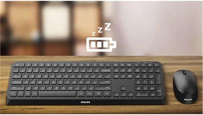 Philips SPT6307B-38 Kablosuz Klavye Mouse Seti Siyah 3000 Series 2.4Ghz Silent Desing