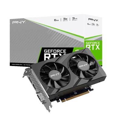 Pny GeForce RTX3050 Verto Dual Fan VCG30506DFXPB1 6GB GDDR6 96Bit DX12 Gaming (Oyuncu) Ekran Kartı