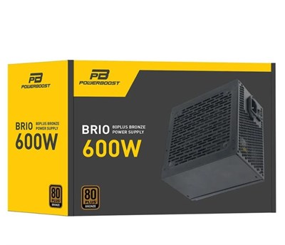 PowerBoost BST-ATX600E 600W APFC 12cm Fanlı  ATX PSU (Retail Box) Güç Kaynağı